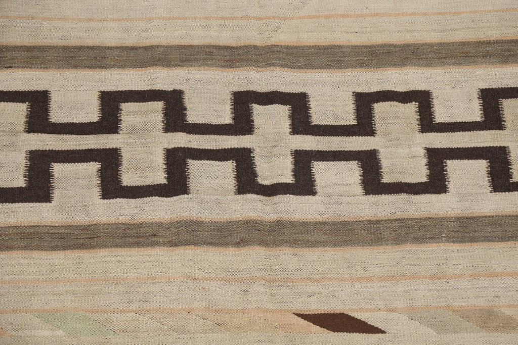 Natural Dye Tribal Kilim Oriental Area Rug 6x7