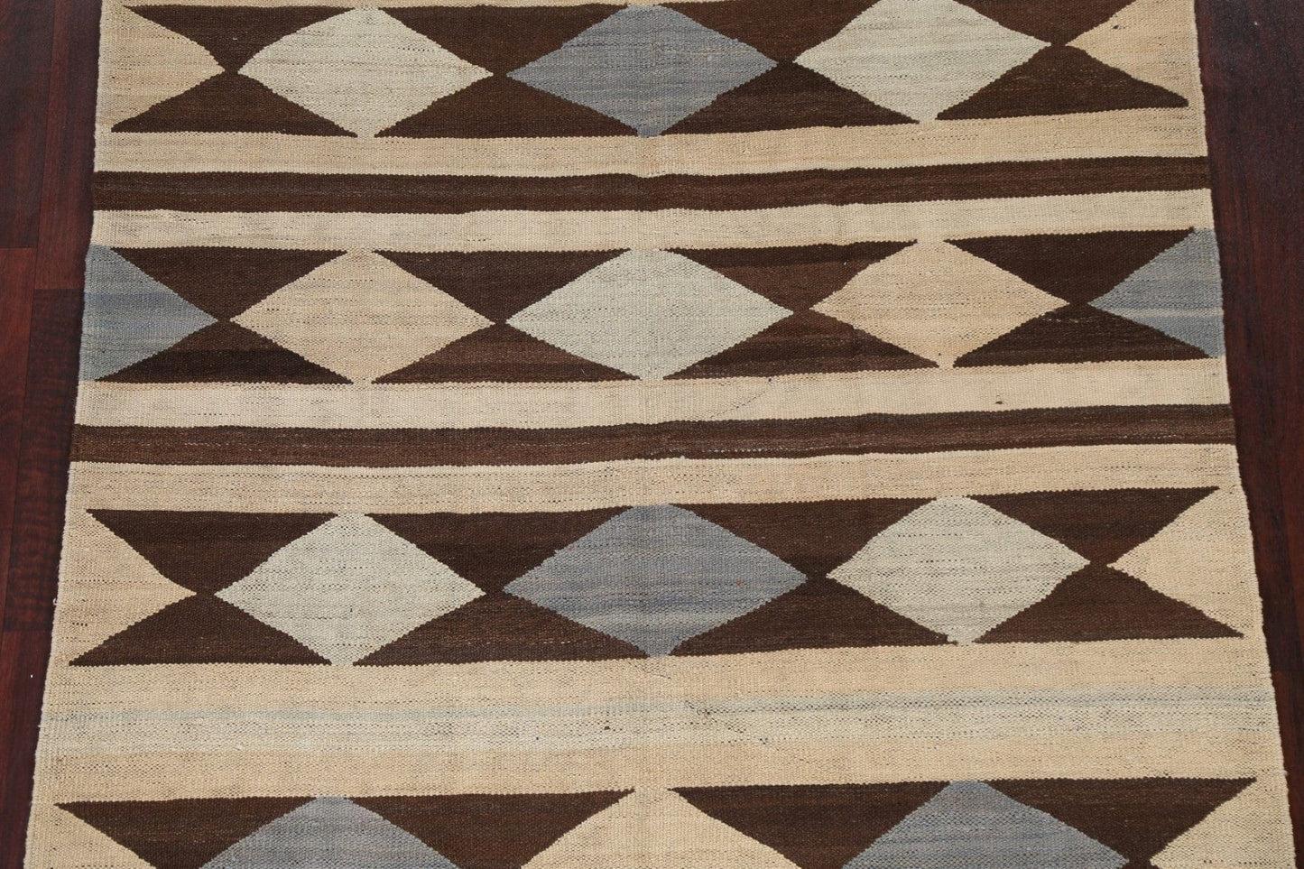 Natural Dye Geometric Kilim Oriental Area Rug 5x6