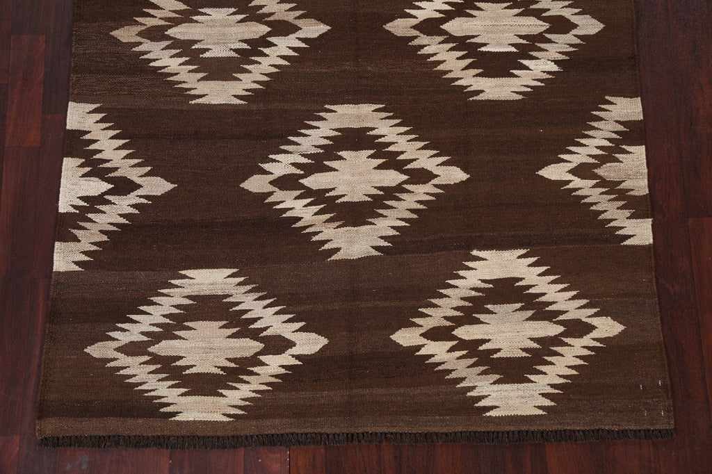 Natural Dye Tribal Kilim Oriental Area Rug 5x7