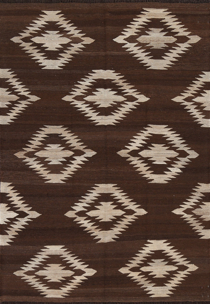 Natural Dye Tribal Kilim Oriental Area Rug 5x7