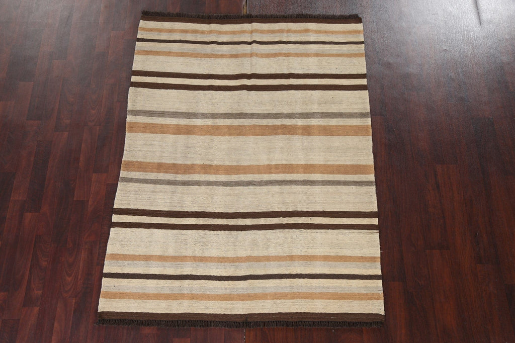 Natural Dye Kilim Oriental Area Rug 5x6