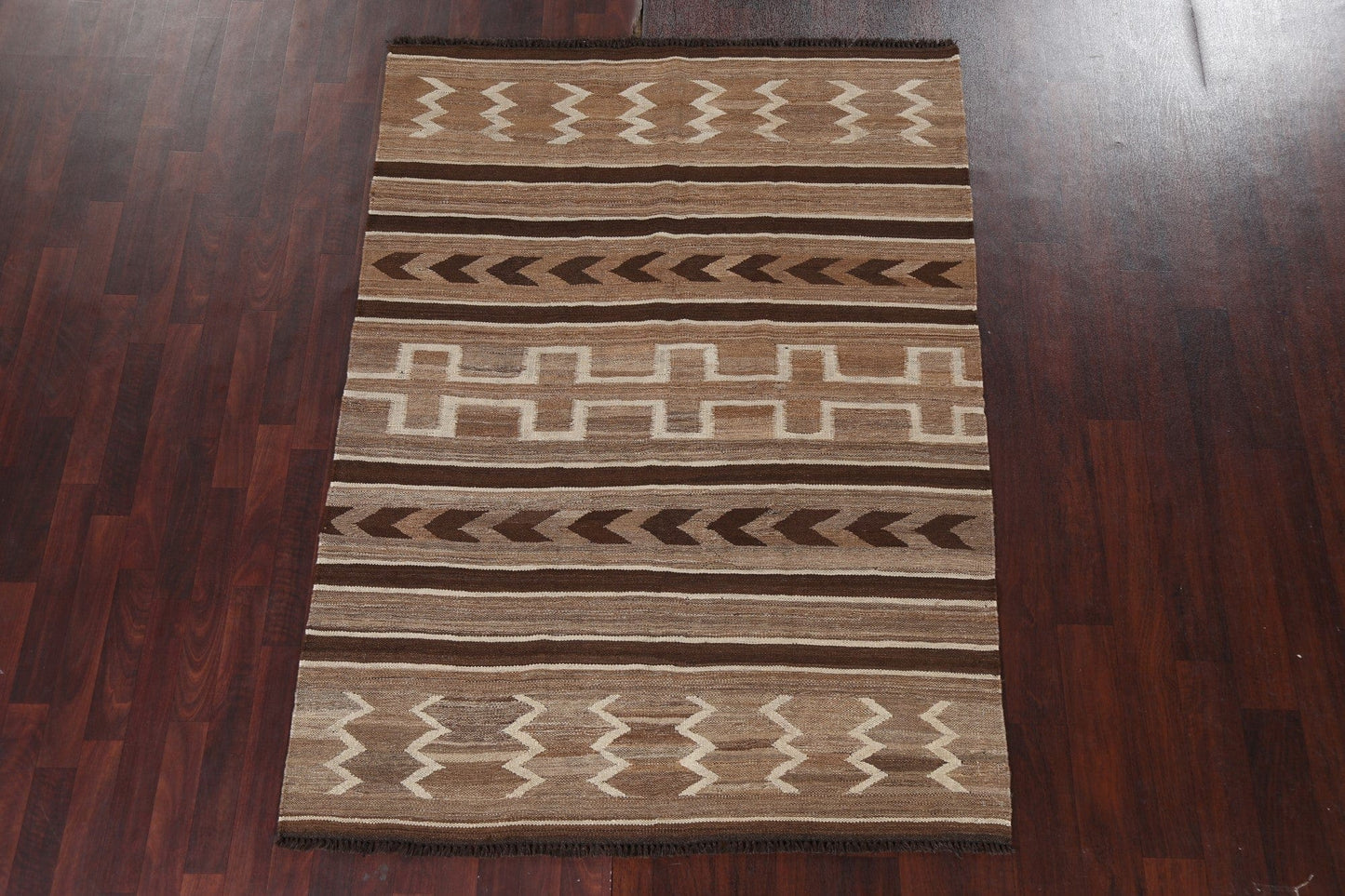 Natural Dye Tribal Kilim Oriental Area Rug 5x7