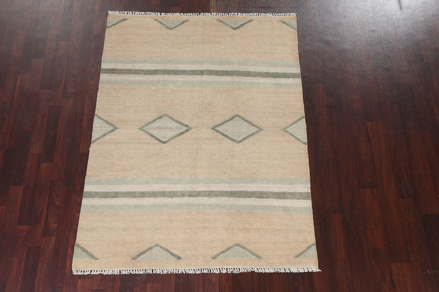 Natural Dye Tribal Kilim Oriental Wool Rug 5x6