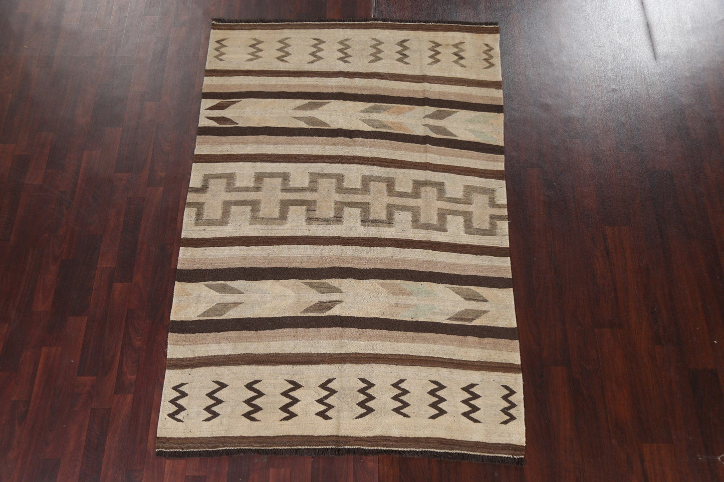 Natural Dye Tribal Kilim Wool Oriental Rug 5x7