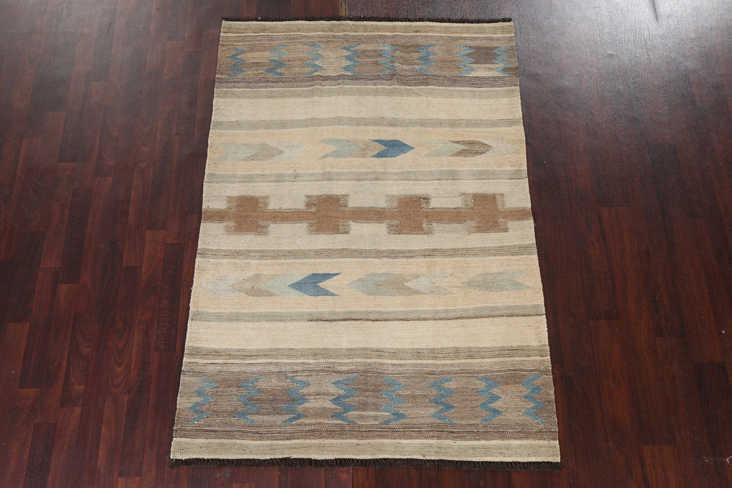 Natural Dye Tribal Kilim Oriental Area Rug 5x7