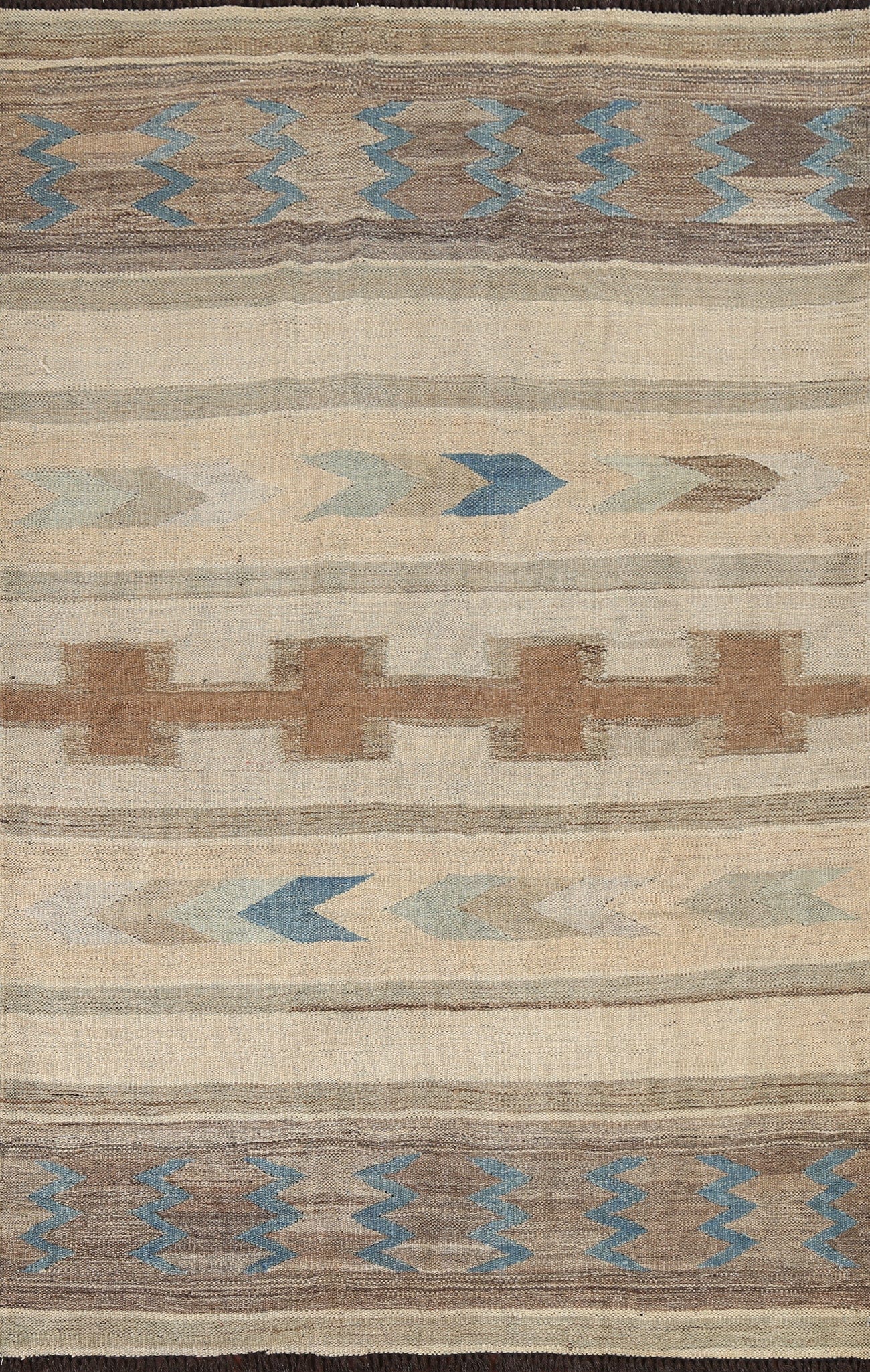 Natural Dye Tribal Kilim Oriental Area Rug 5x7