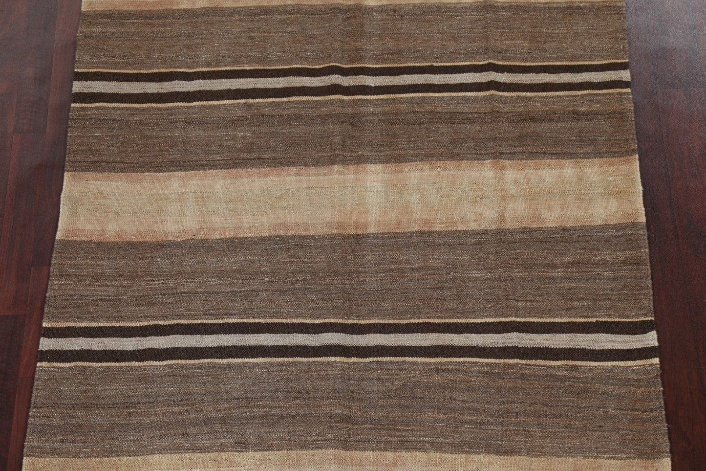 Natural Dye Striped Kilim Oriental Rug 5x7