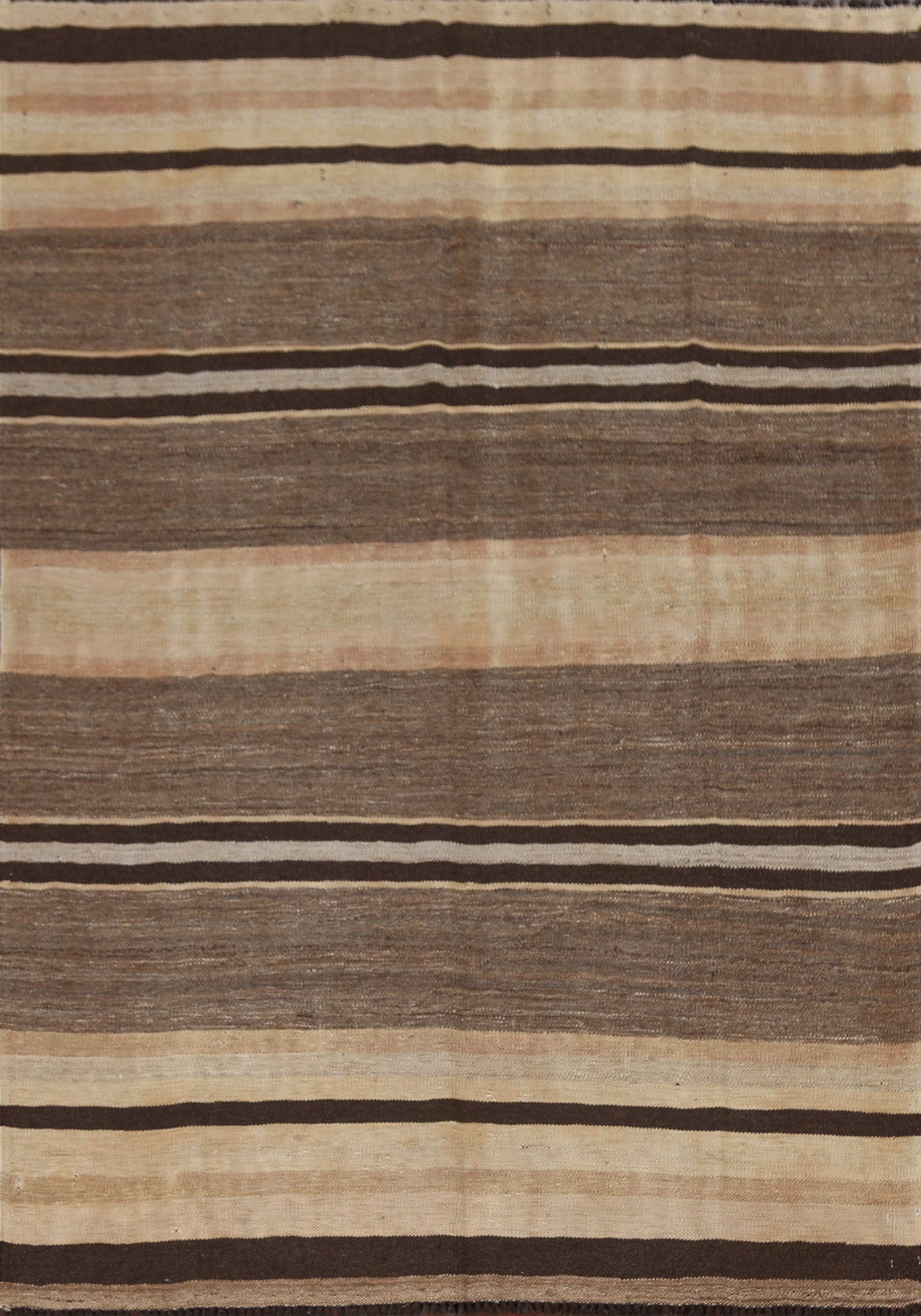 Natural Dye Striped Kilim Oriental Rug 5x7