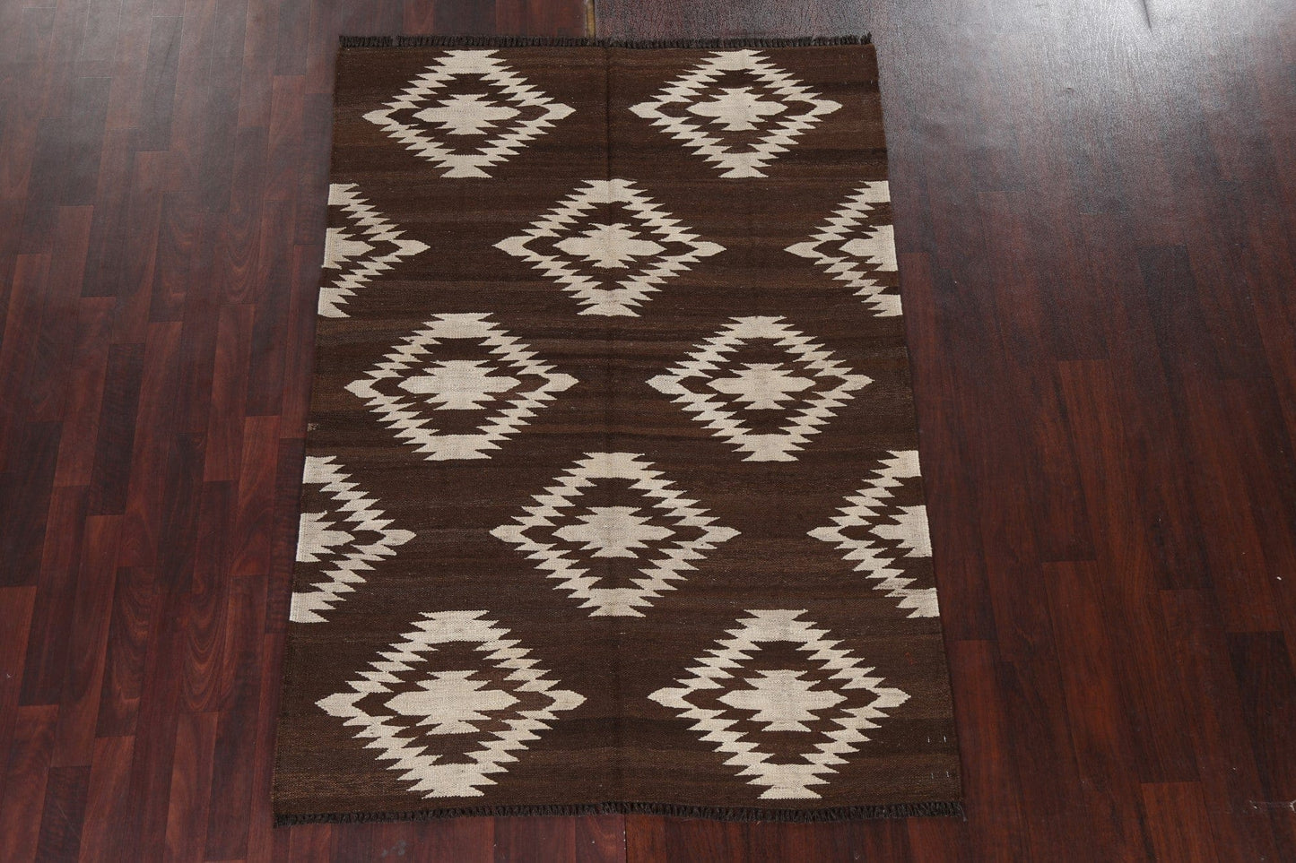 Natural Dye Kilim Oriental Wool Rug 5x7