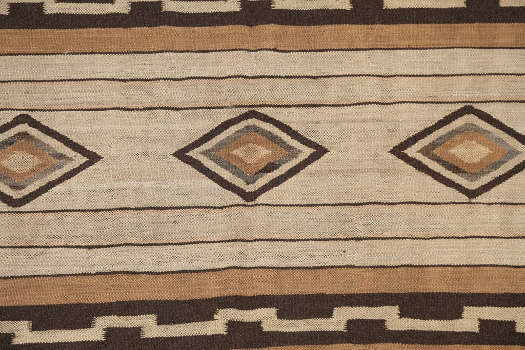 Natural Dye Geometric Kilim Oriental Rug 5x7