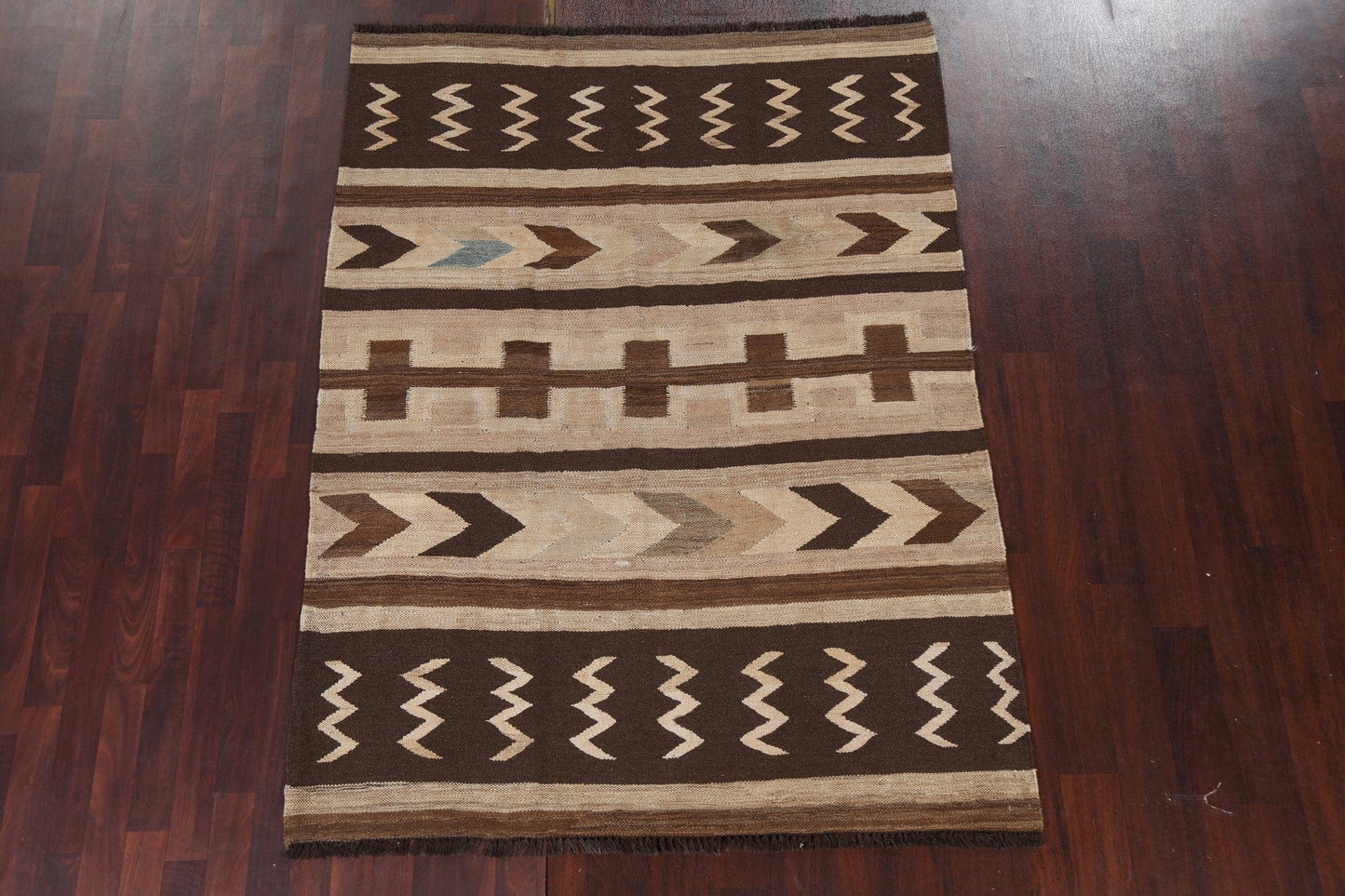 Natural Dye Tribal Kilim Oriental Area Rug 5x7