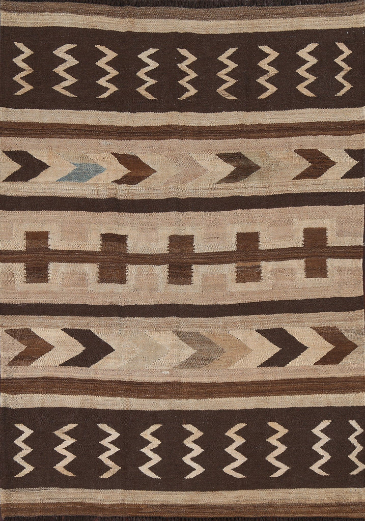 Natural Dye Tribal Kilim Oriental Area Rug 5x7