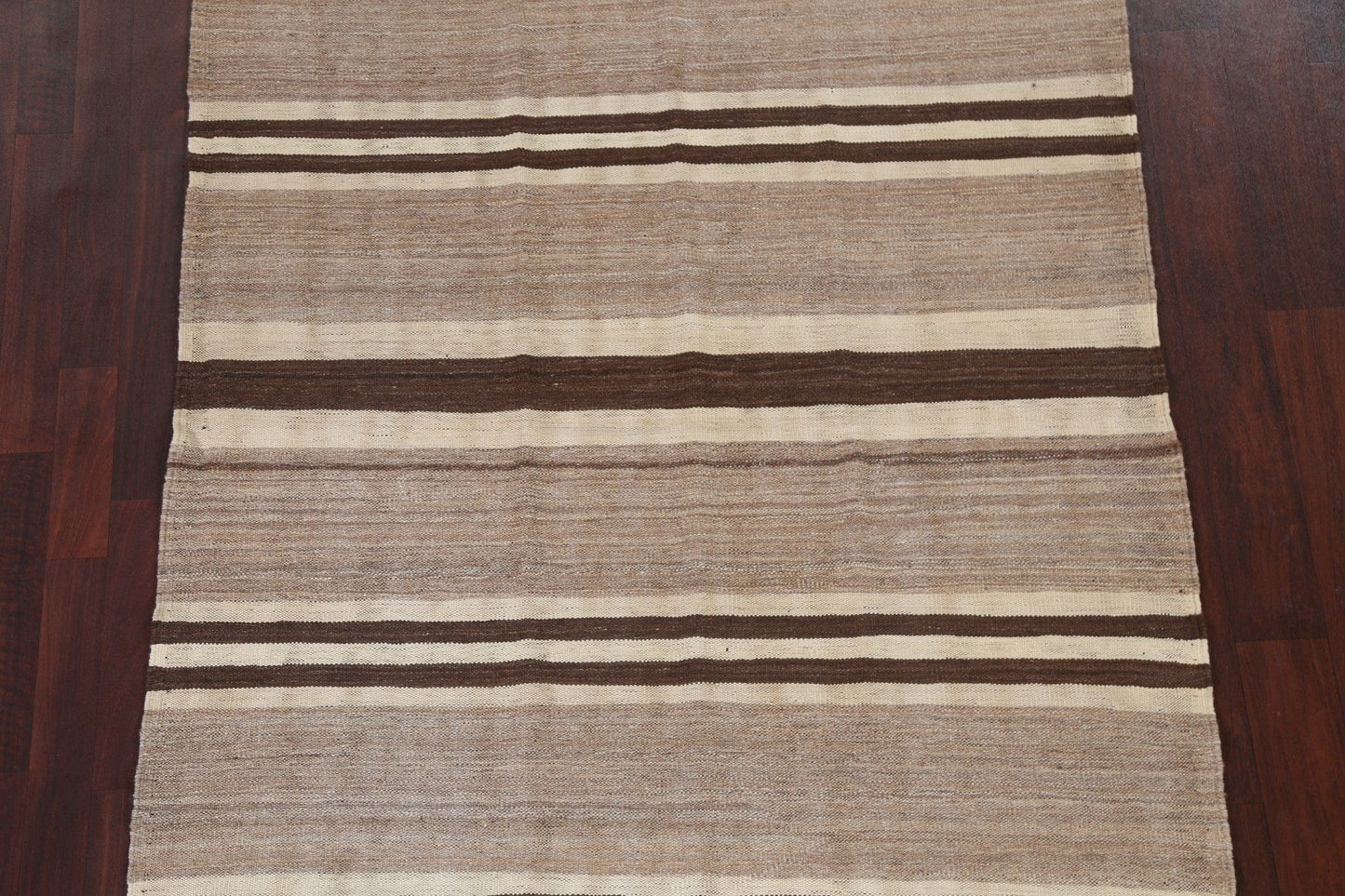 Natural Dye Striped Kilim Oriental Area Rug 5x7