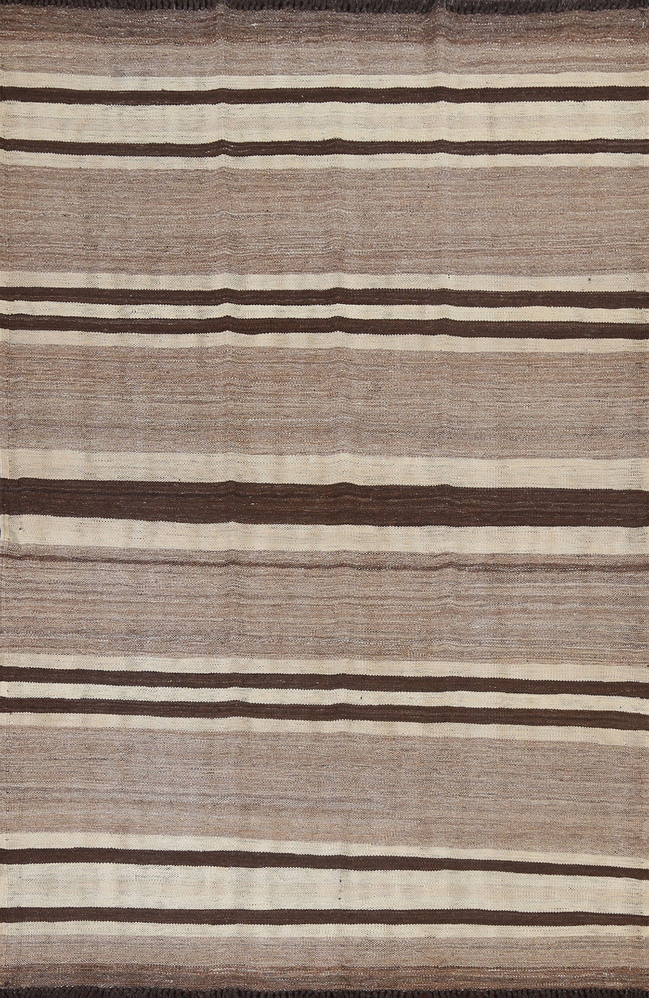 Natural Dye Striped Kilim Oriental Area Rug 5x7