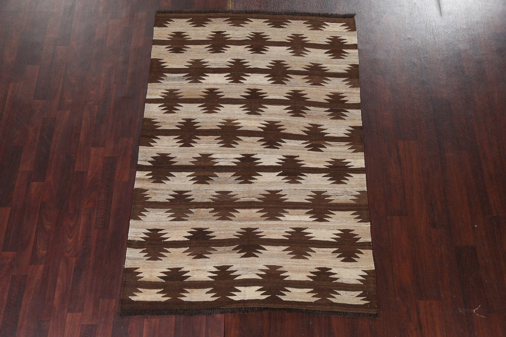 Natural Dye Kilim Oriental Area Rug 5x7