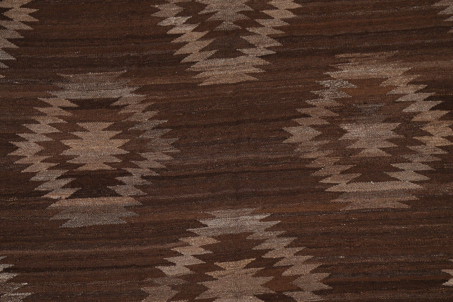 Natural Dye Brown Kilim Oriental Area Rug 5x7