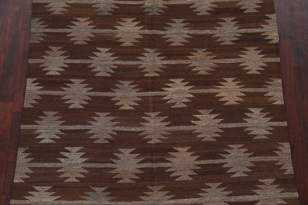 Natural Dye Wool Kilim Oriental Rug 5x7