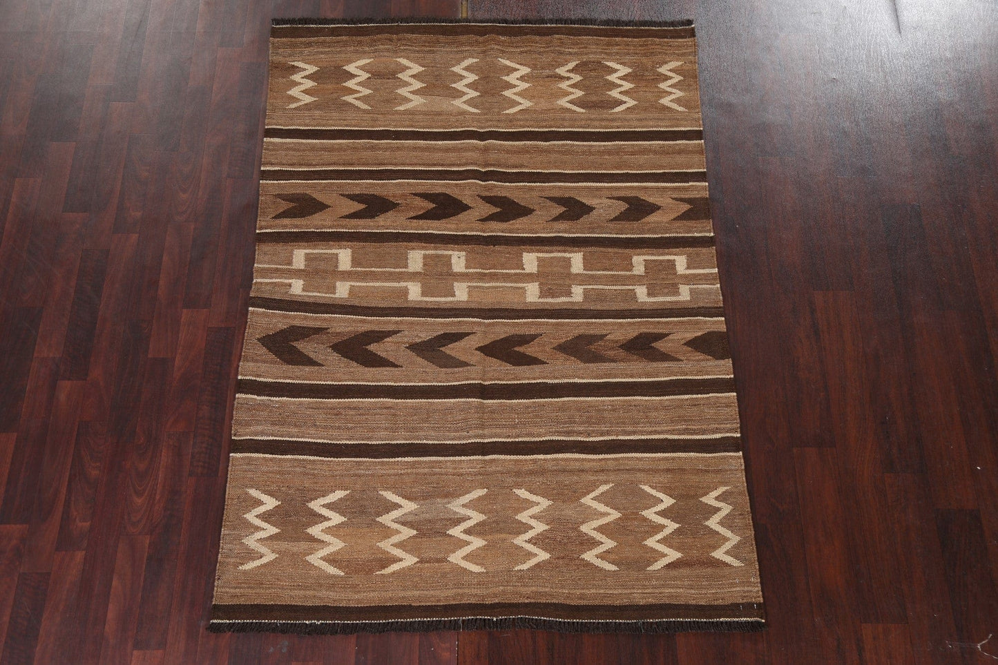 Natural Dye Tribal Kilim Oriental Area Rug 5x7