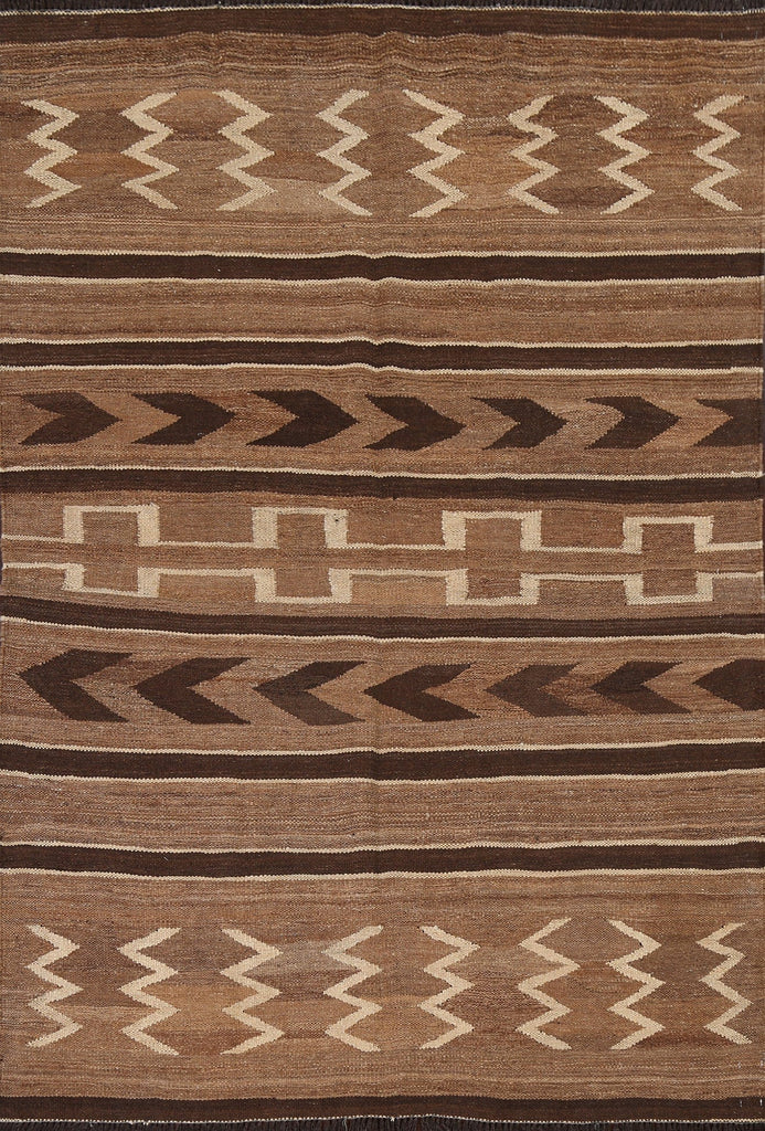 Natural Dye Tribal Kilim Oriental Area Rug 5x7