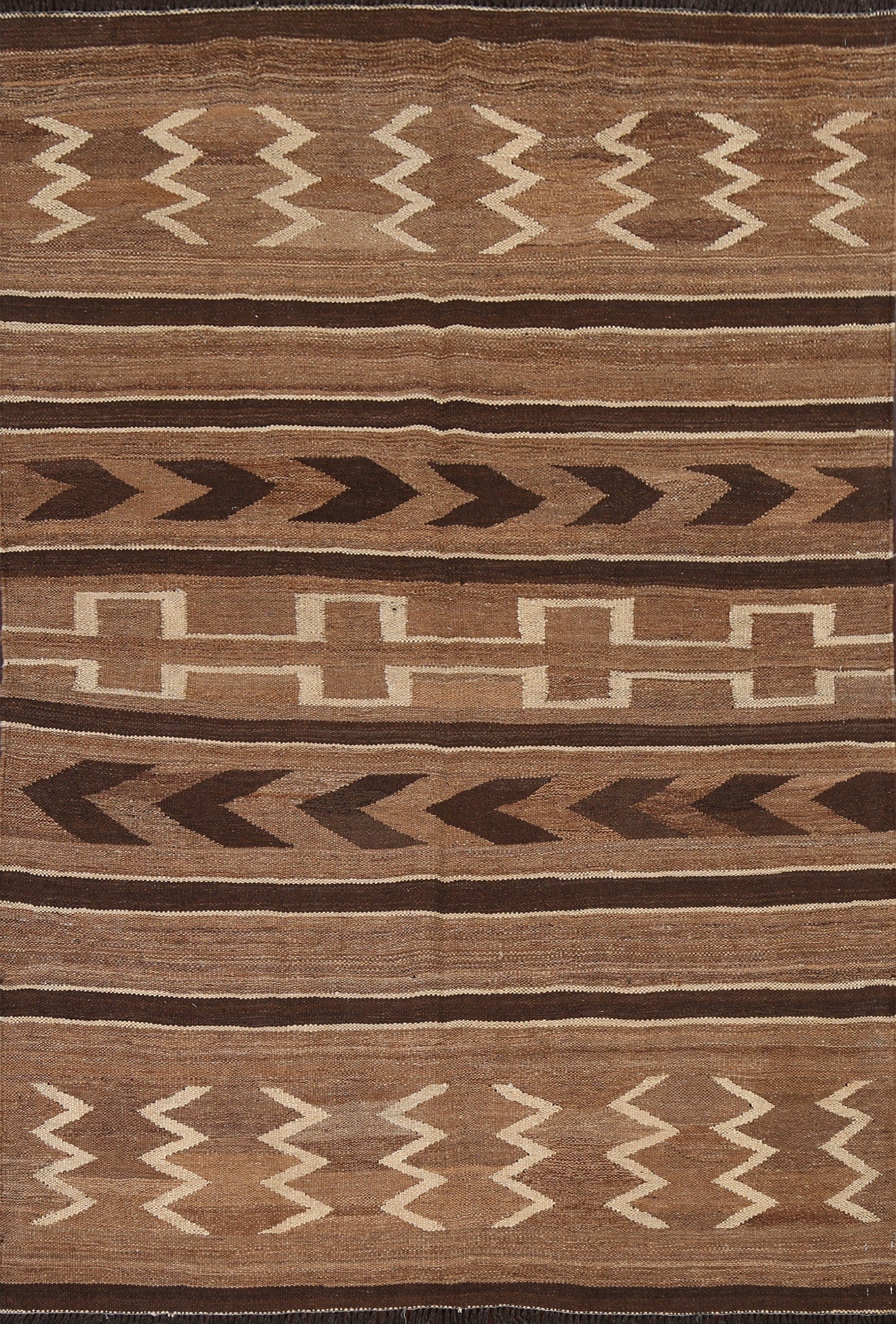 Natural Dye Tribal Kilim Oriental Area Rug 5x7