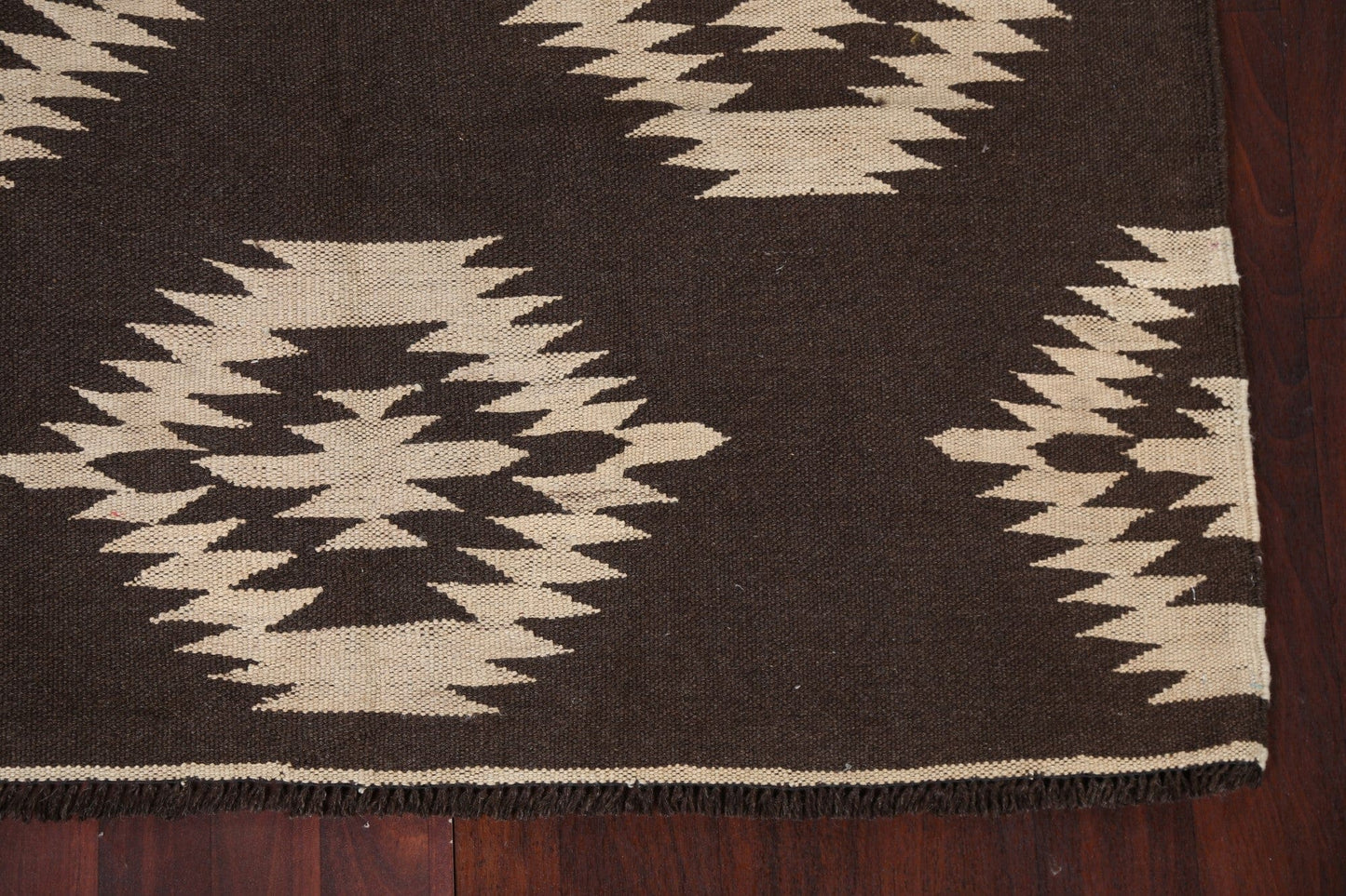 Natural Dye Geometric Kilim Oriental Rug 5x7