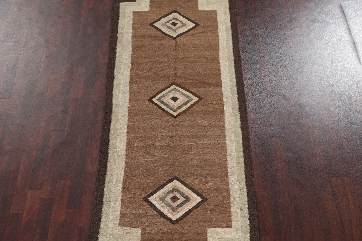 Natural Dye Kilim Oriental Runner Rug 3x13