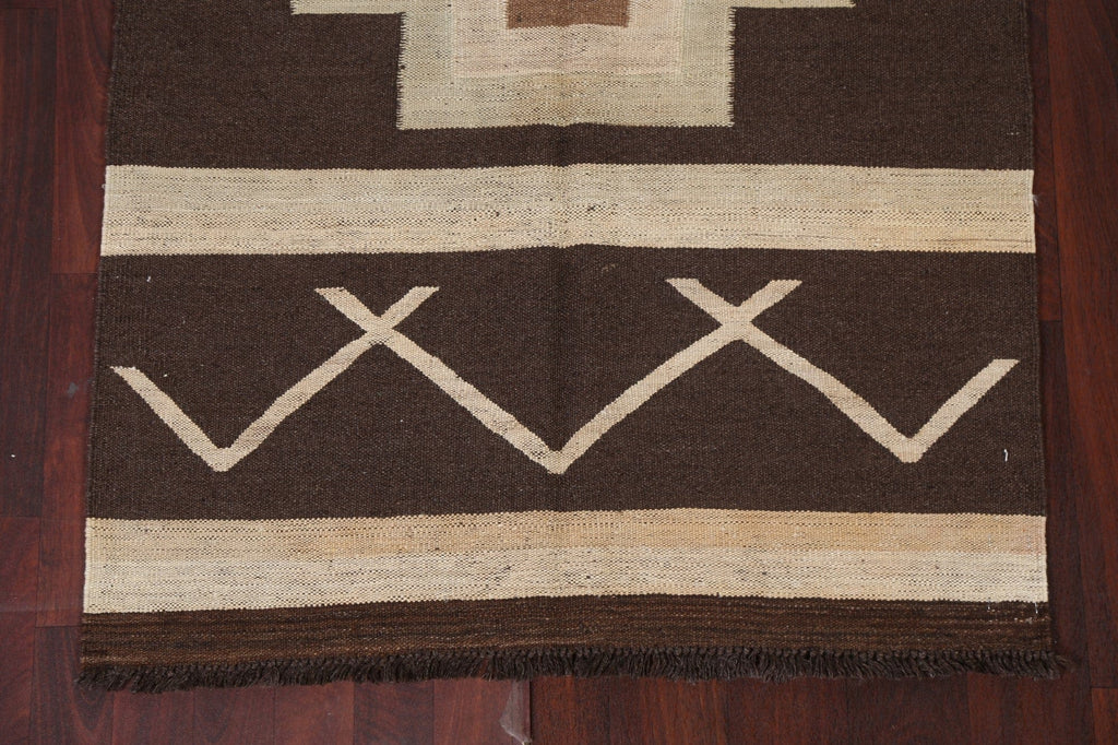 Natural Dye Kilim Oriental Runner Rug 3x13