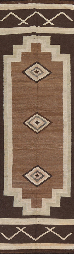 Natural Dye Kilim Oriental Runner Rug 3x13