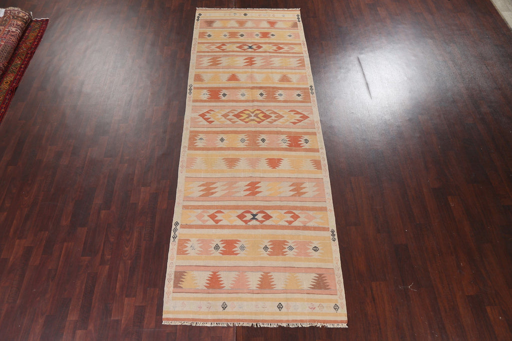 Natural Dye Wool Tribal Kilim Oriental Rug 5x13