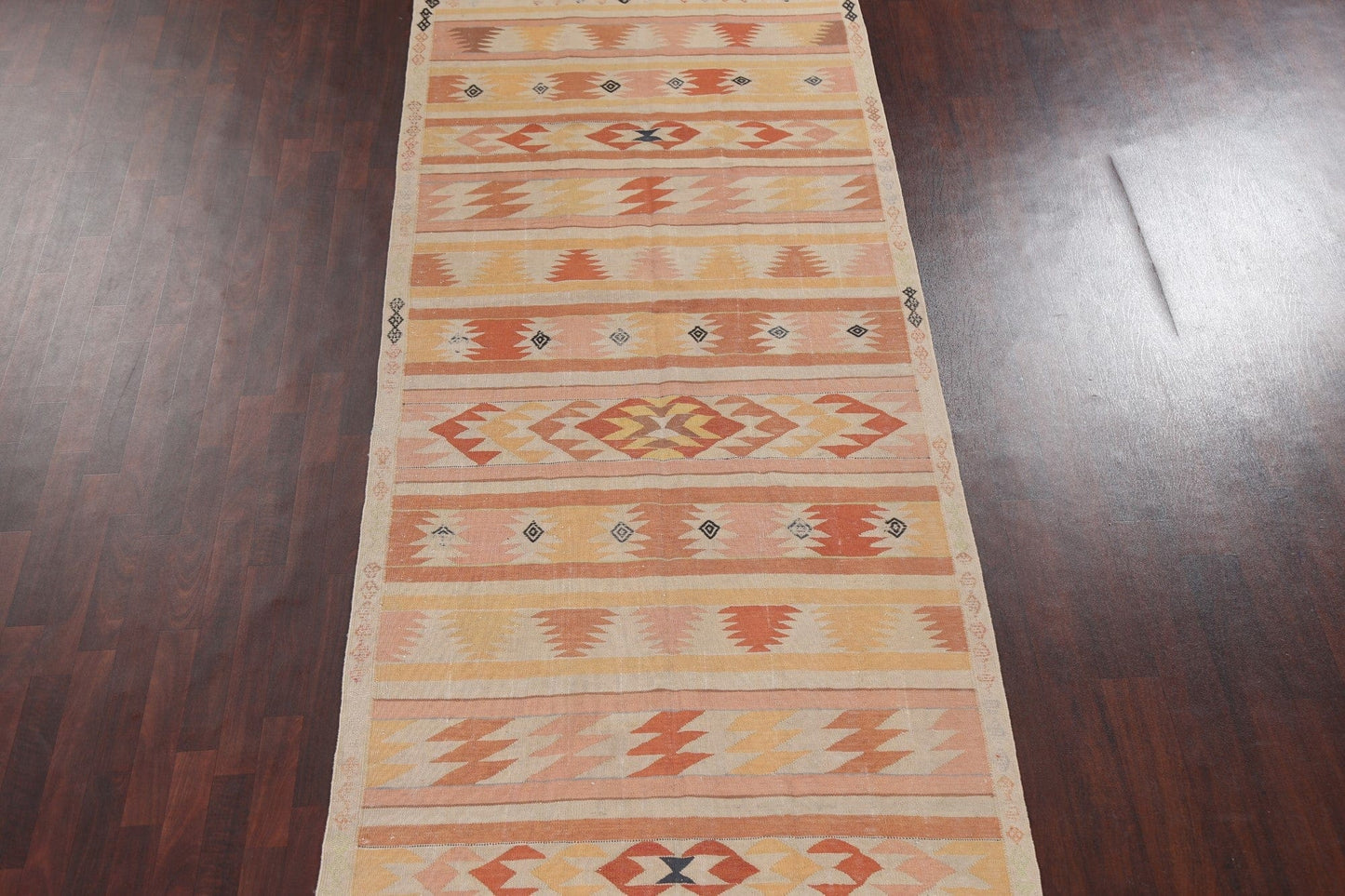 Natural Dye Wool Tribal Kilim Oriental Rug 5x13