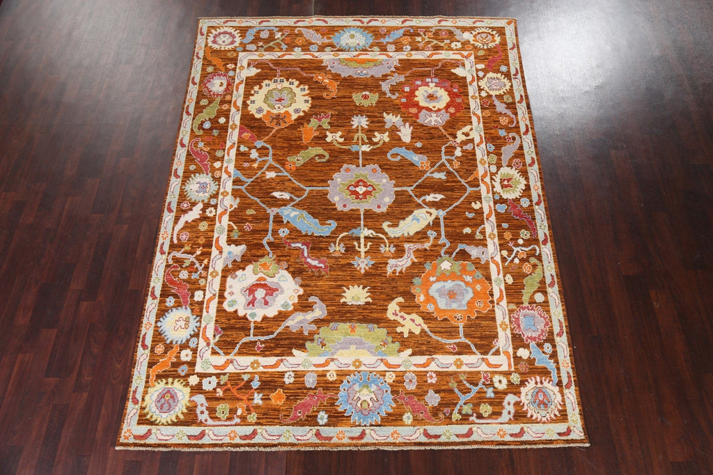 Vegetable Dye Oushak Turkish Area Rug 8x10