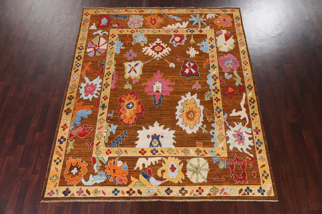 Vegetable Dye Oushak Turkish Area Rug 8x10