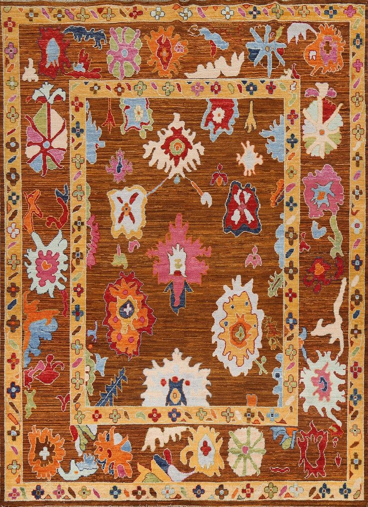 Vegetable Dye Oushak Turkish Area Rug 8x10