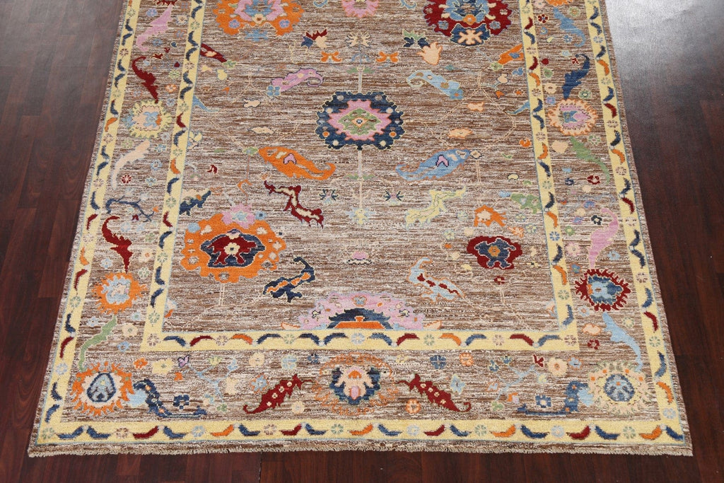 Vegetable Dye Oushak Turkish Wool Rug 8x10