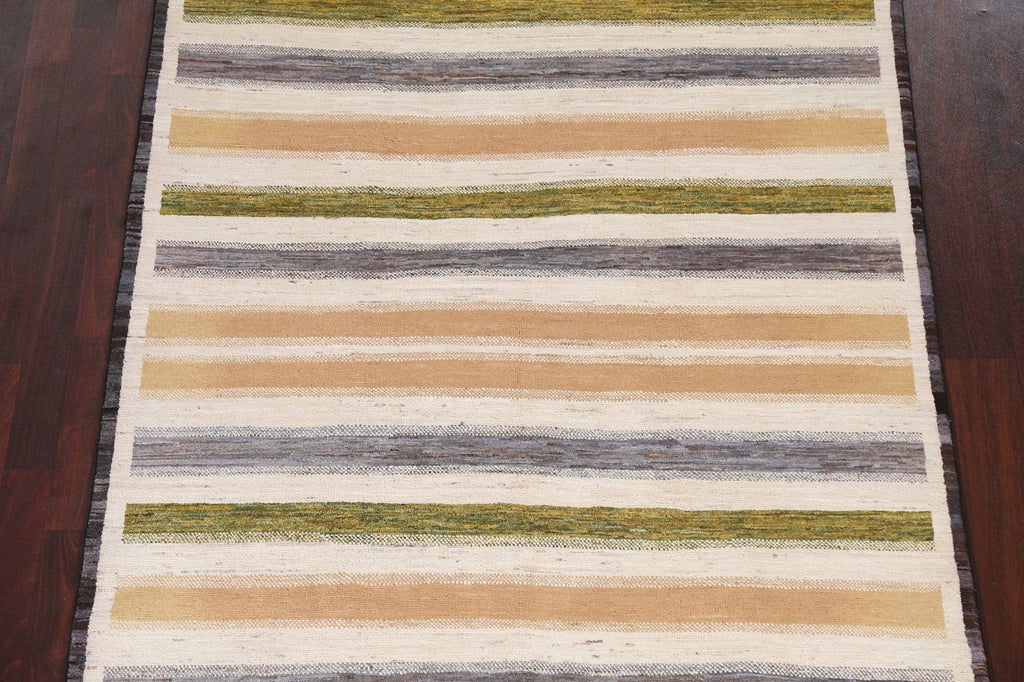 Striped Gabbeh Kashkoli Oriental Area Rug 5x8