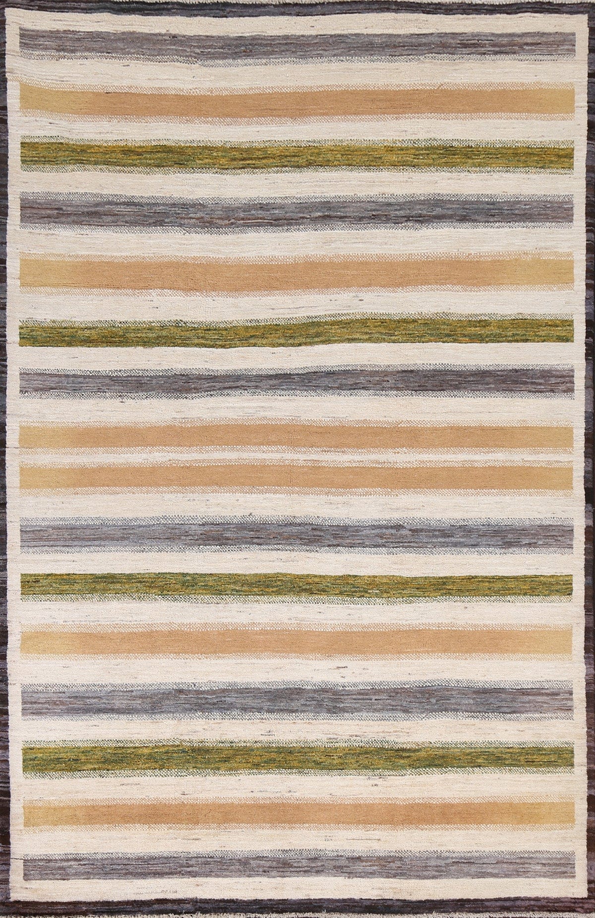 Striped Gabbeh Kashkoli Oriental Area Rug 5x8