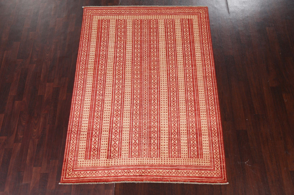 Handmade Wool Gabbeh Kashkoli Oriental Area Rug 6x8