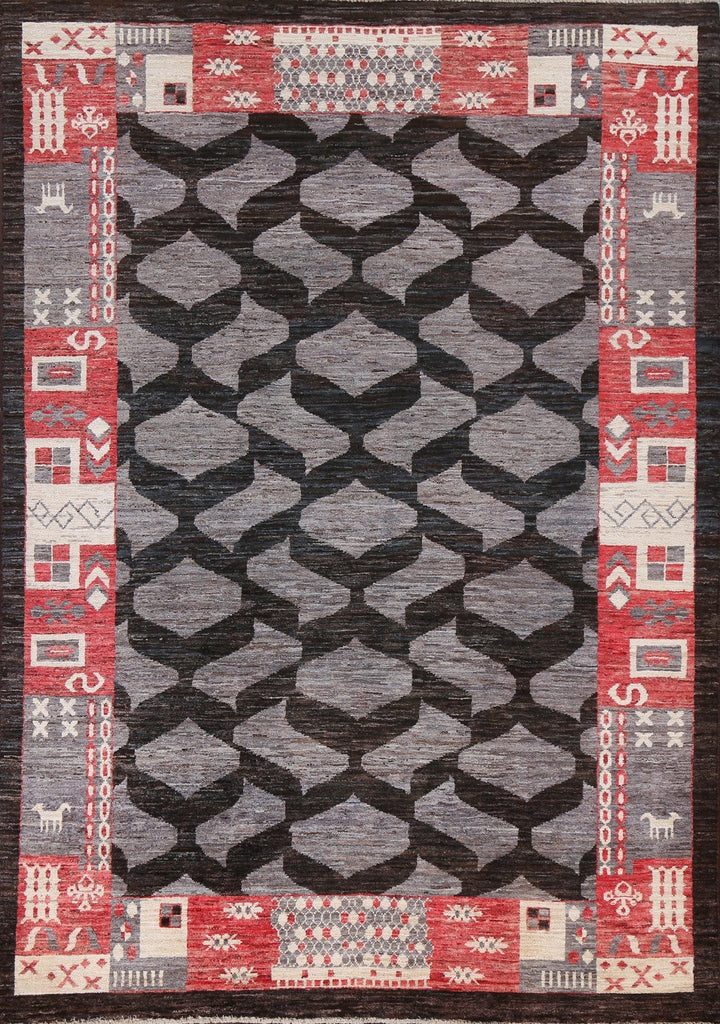 Handmade Gabbeh Kashkoli Oriental Area Rug 5x8