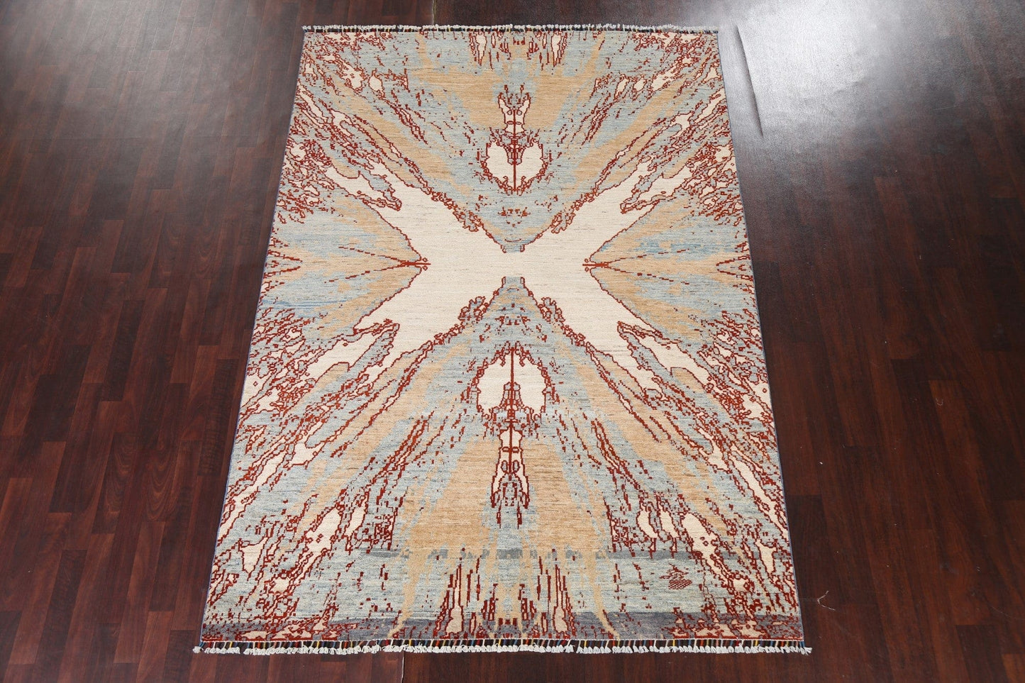 Handmade Wool Abstract Oriental Area Rug 6x9