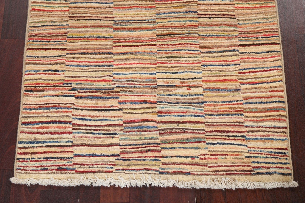 Contemporary Gabbeh Kashkoli Oriental Wool Rug 3x4