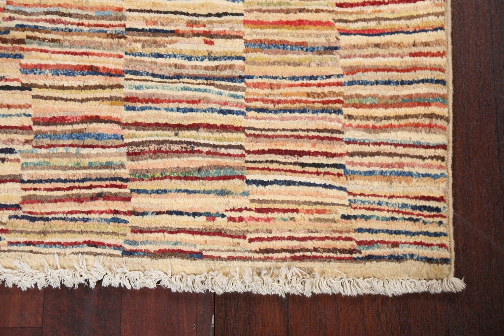 Contemporary Gabbeh Kashkoli Oriental Wool Rug 3x4