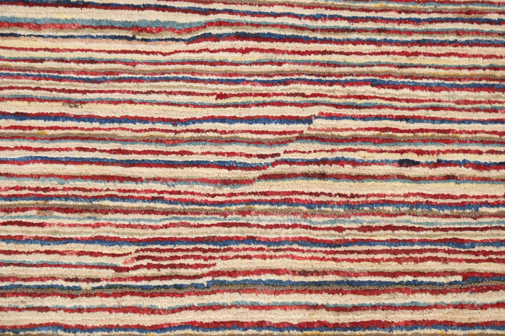 Striped Gabbeh Kashkoli Oriental Wool Rug 3x4