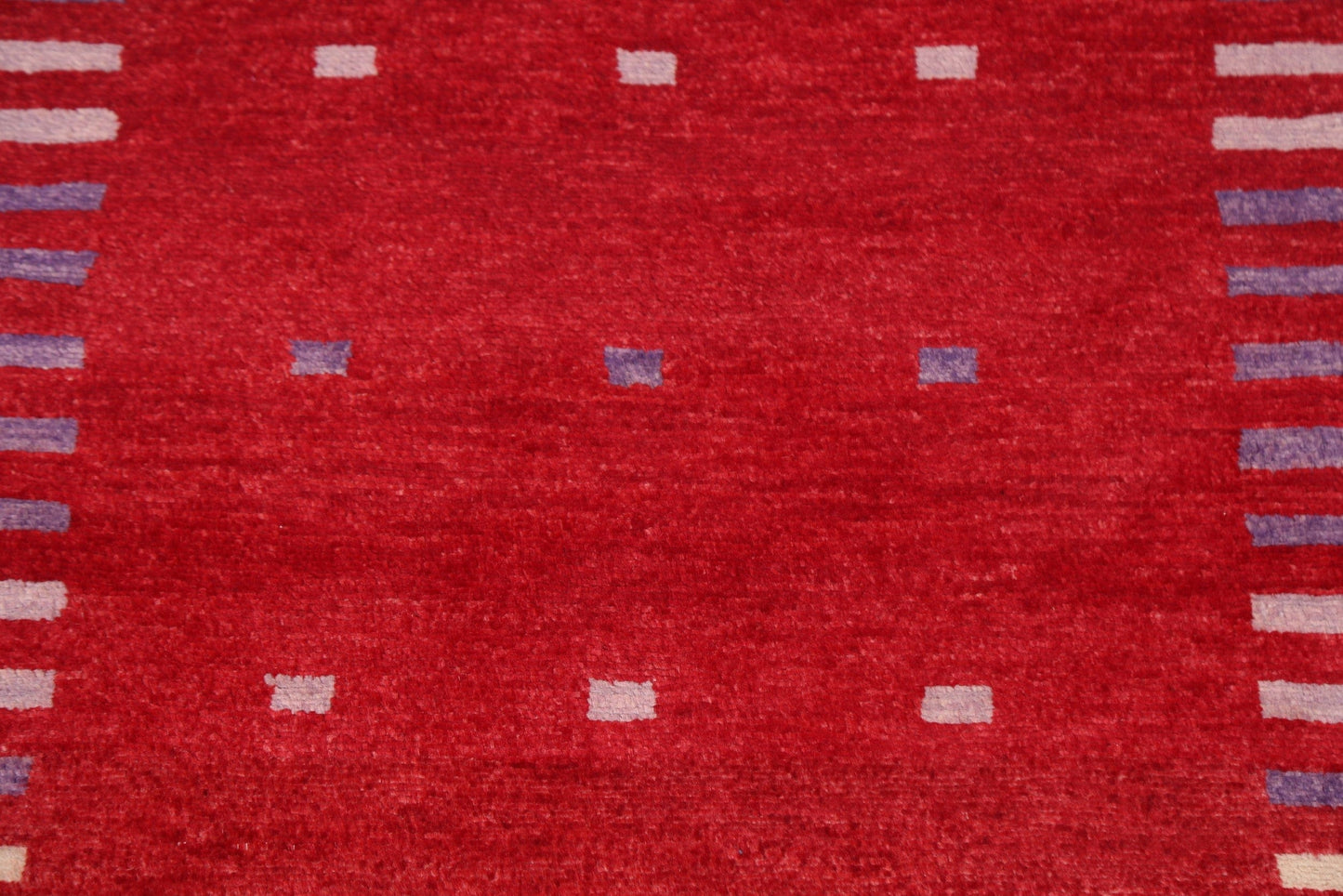 Red Geometric Gabbeh Kashkoli Oriental Rug 3x4