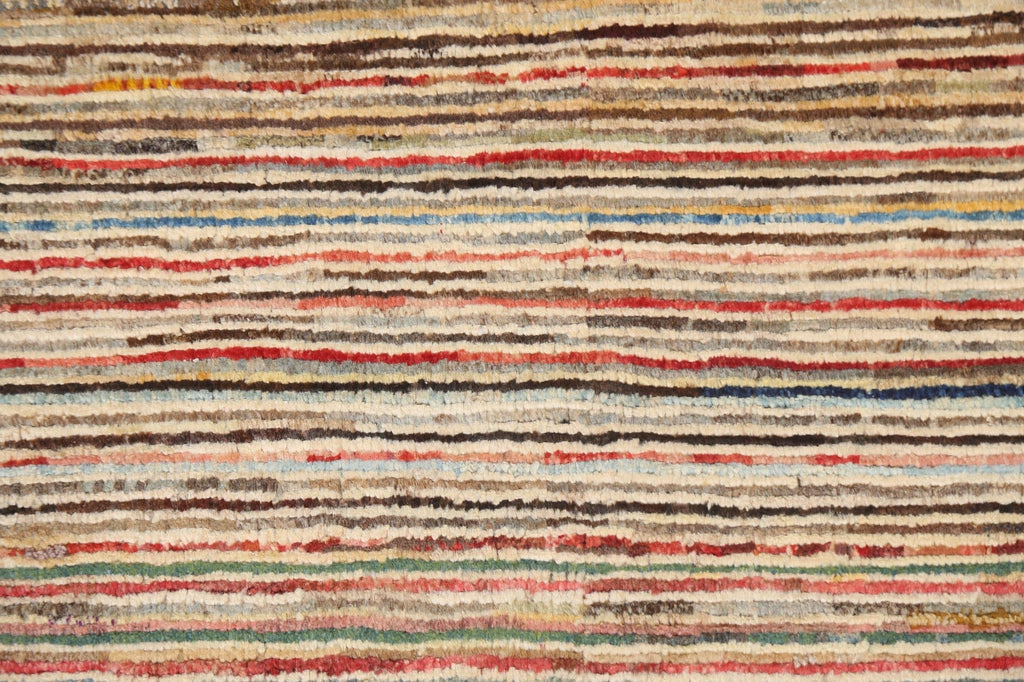 Striped Gabbeh Kashkoli Oriental Wool Rug 3x4