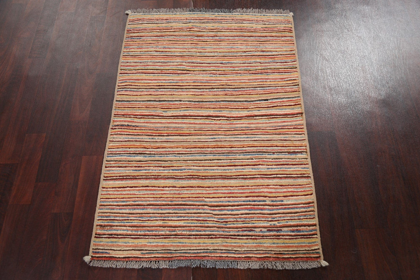 Handmade Gabbeh Kashkoli Oriental Wool Rug 3x4