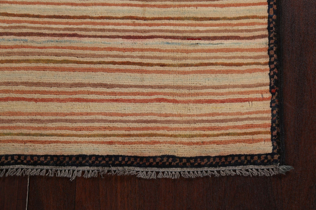 Handmade Gabbeh Kashkoli Oriental Wool Rug 3x4