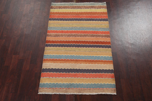 Handmade Gabbeh Kashkoli Oriental Wool Rug 3x5