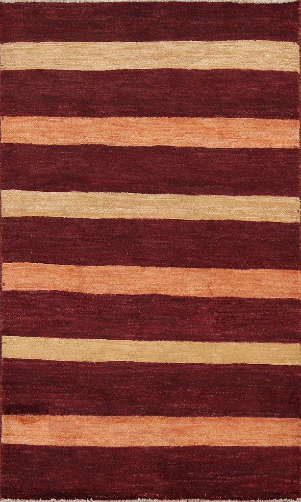 Striped Gabbeh Kashkoli Oriental Rug 3x5