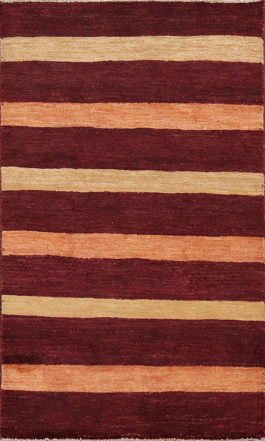 Striped Gabbeh Kashkoli Oriental Rug 3x5