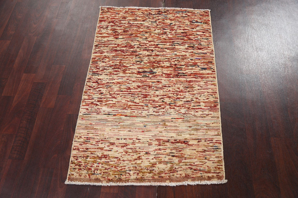 Handmade Gabbeh Kashkoli Oriental Wool Rug 3x4